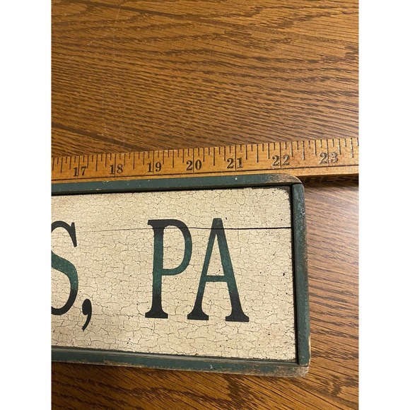 Rustic Farmhouse Country Sign Lower Speers Pennsylvania Cabincore Shabby Chic - Picture 2 of 12